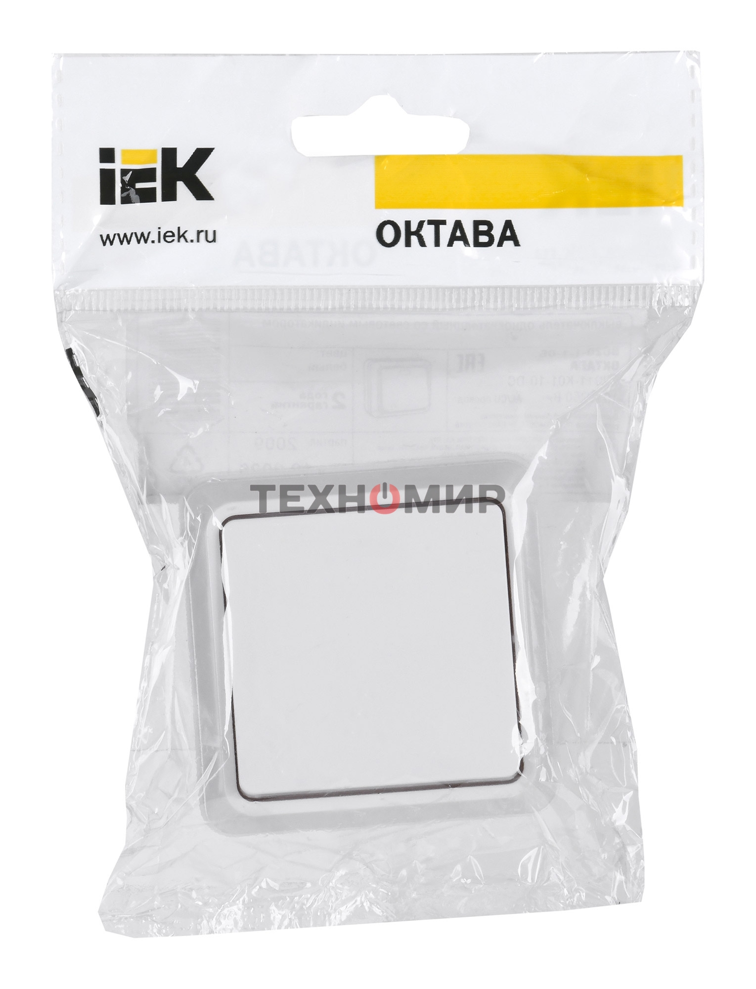 Выключатель IEK EVO10-K01-10-DC ВС20-1-0-ОБ 1кл 10А откр.уст. ОКТАВА (белый)