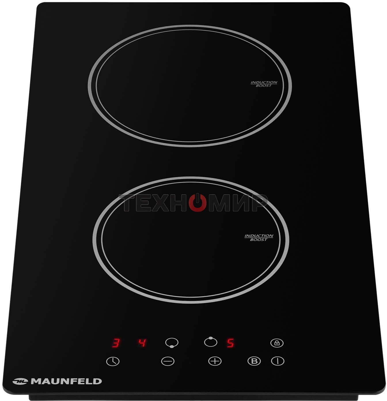 Индукционная варочная панель Maunfeld AVI292BK, конфорок: 2 шт., стеклокерамика, независимая, черный