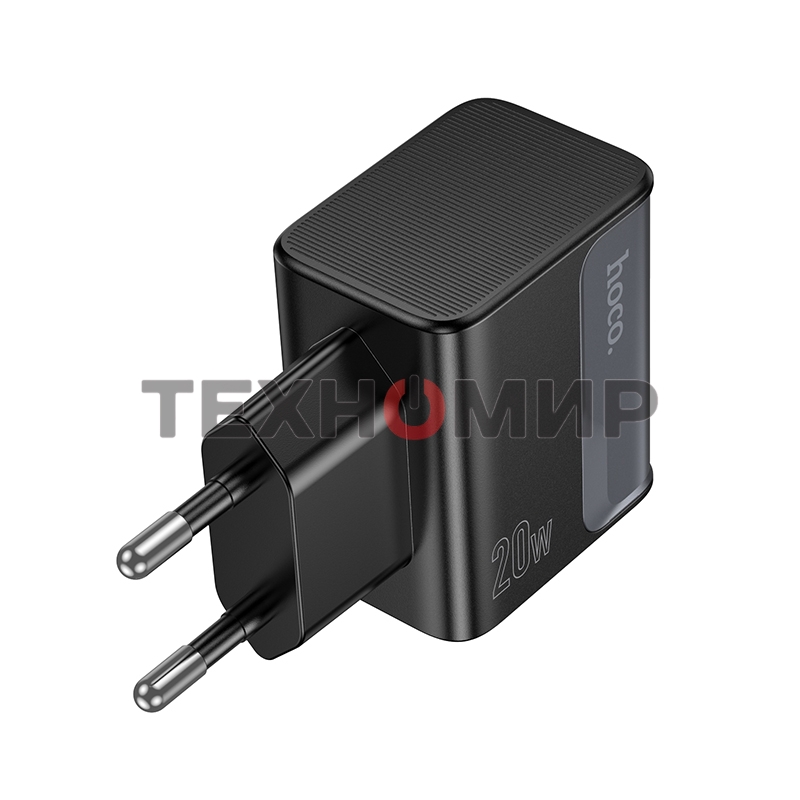 Зарядное устройство Hoco 20Вт, 3А, QC3.0/PD, 1xUSB, 1xType-C, CS71A, черный, коробка
