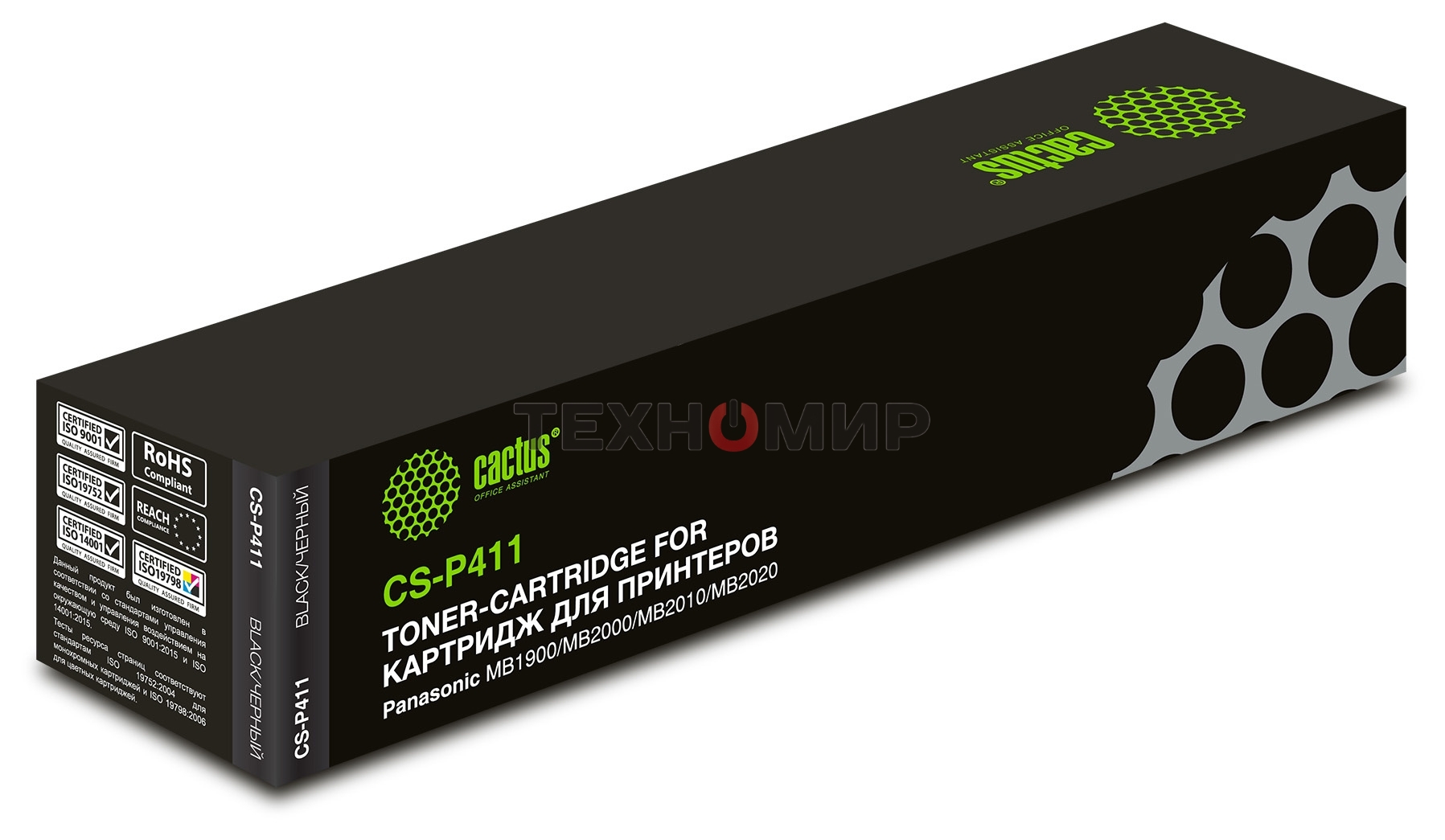Картридж лазерный Cactus CS-P411 черный (2000 стр.) для Panasonic MB1900/MB2000/MB2010/MB2020/MB2025/MB2030