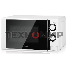 Микроволновая печь BBK 20MWS-704M/W белый, 20 л, 700 Вт, переключатели - поворотный механизм
