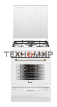 Плита газовая Gefest ПГ 6100-02 0181 белый, конфорок 4 шт, духовка 52 л, 60 см x 85 см x 60 см