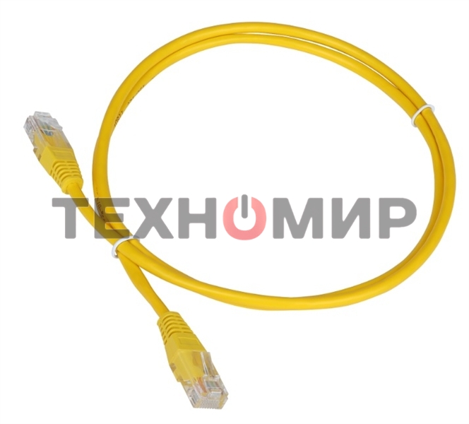Патч-корд Lanmaster TWT UTP кат.5e, с заливными колпачками, 0.15 м, желтый