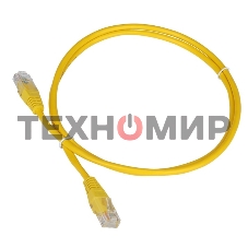 Патч-корд Lanmaster TWT UTP кат.5e, с заливными колпачками, 0.15 м, желтый